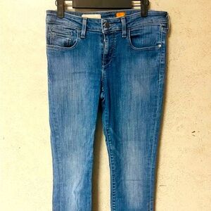 ANTHROPOLOGY PILCRO IN  THE LETTERPRESS 29 WOMENS LIGHT BLUE STRETCH COTTON JEAN